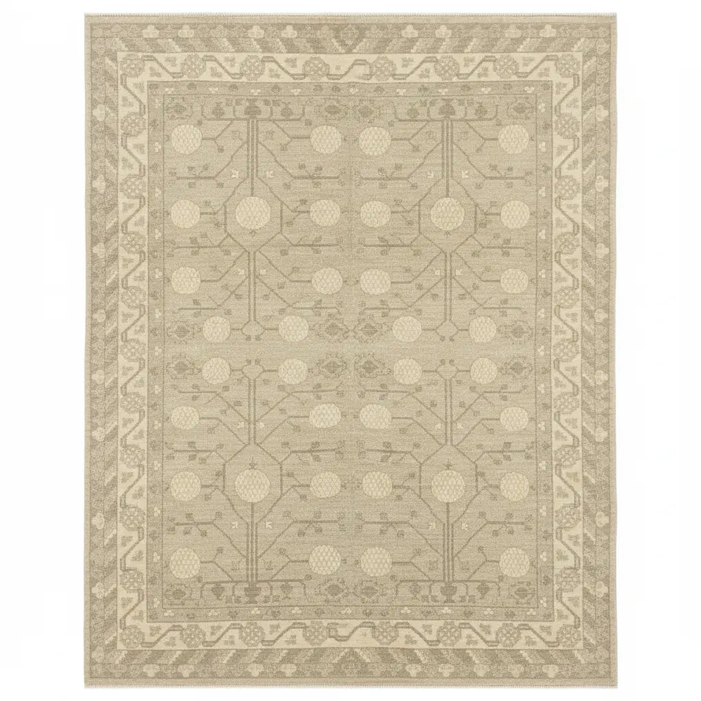 One Of The Kind Afghani Khotan Rug 10'0" x 8'0" zandirugs